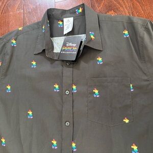 Disney Pride Collection, short sleeve, button up shirt, new with tag, Size XL